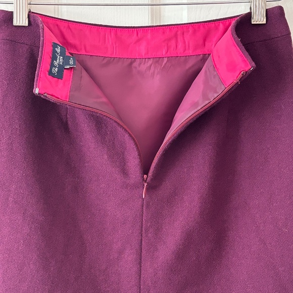 J Crew "The Pencil Skirt" - Raspberry/Plum Size 00P - Picture 5 of 10